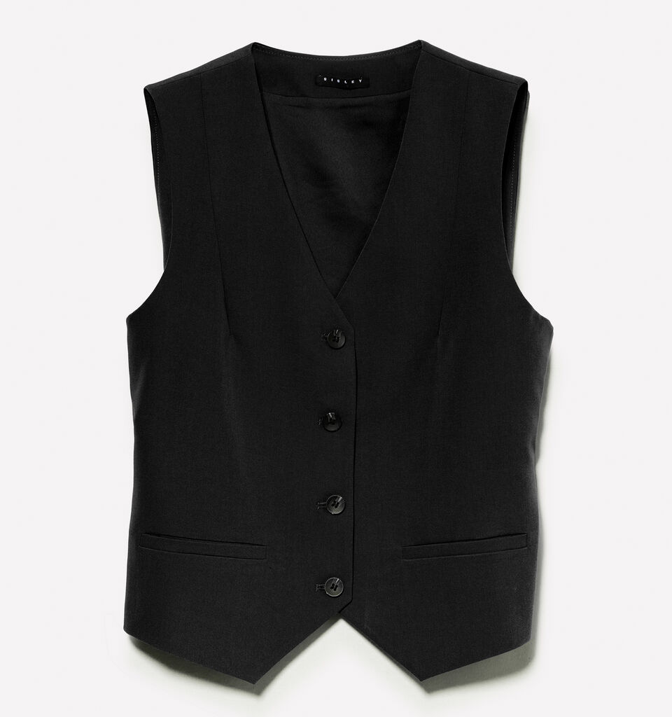 Schwarze Weste im Slim Fit - westen und pullunder für damen - Schwarz | Sisley image number 5